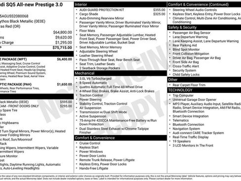 Used 2025 Audi SQ5 Prestige w/ Prestige Package AWD/4WD image 2
