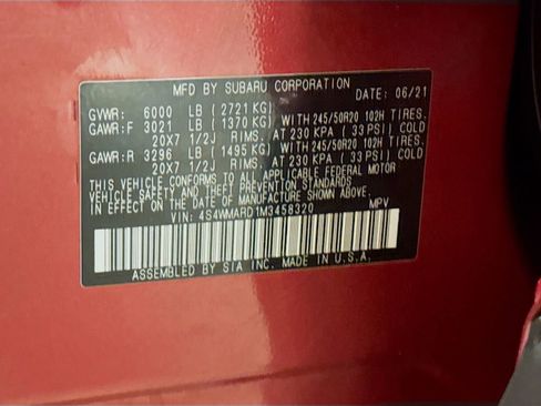 Used 2021 Subaru Ascent Touring image 43