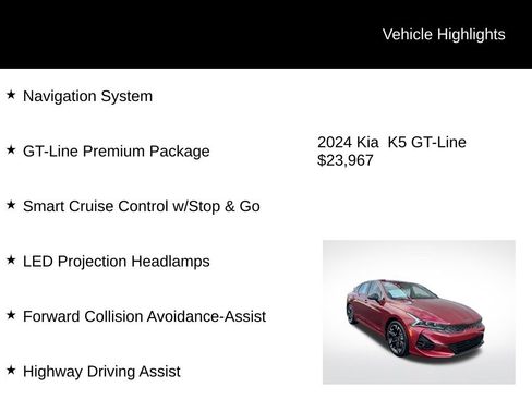 Used 2024 Kia K5 GT-Line w/ GT-Line Premium Package image 6