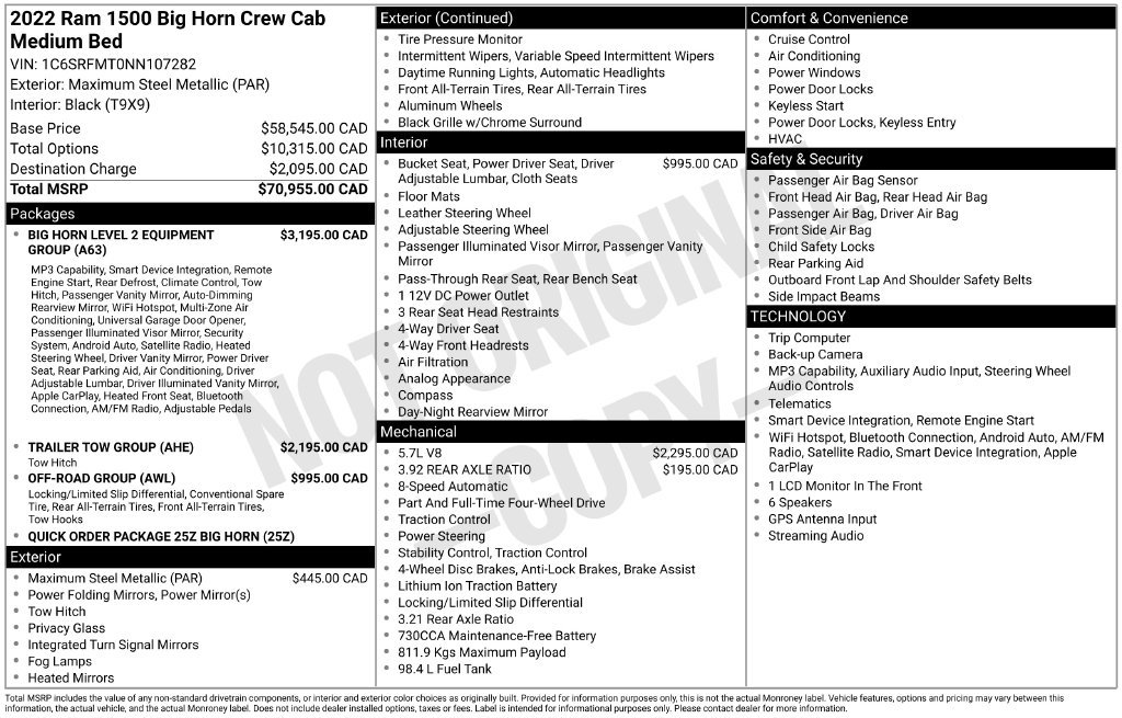 Used 2022 RAM 1500 Big Horn AWD/4WD image 44