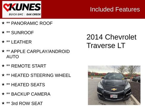 Used 2014 Chevrolet Traverse LT image 2