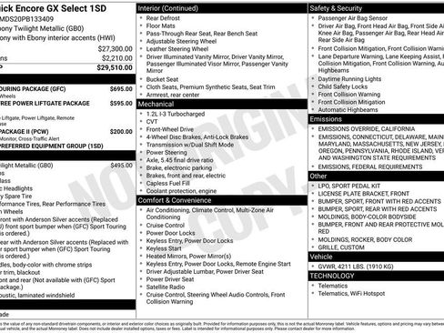 Used 2023 Buick Encore GX Select w/ Sport Touring Package image 37