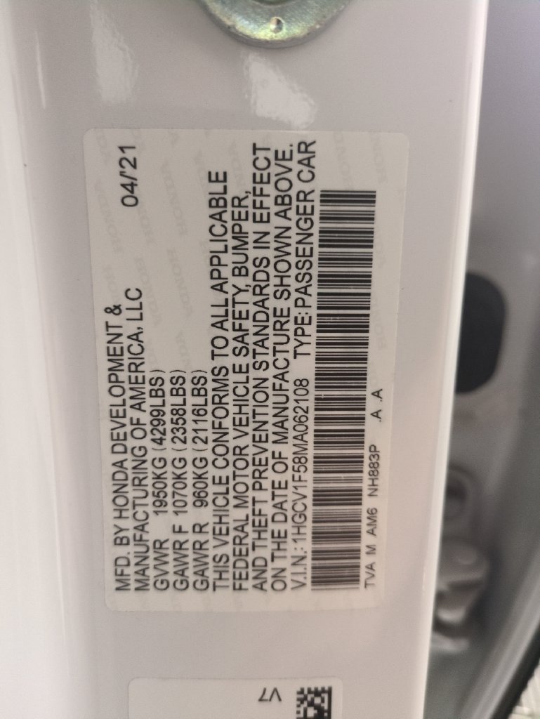 Certified 2021 Honda Accord EX-L image 33