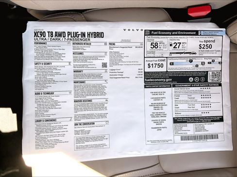New 2026 Volvo XC90 T8 Ultra w/ Protection Package AWD/4WD image 37