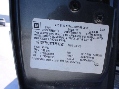 Used 2000 GMC Sierra 2500 SLE 3dr 4WD Extended Cab LB HD image 10