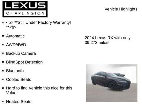 Used 2024 Lexus RX 500h F Sport w/ Convenience Package AWD/4WD image 8