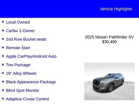 Used 2025 Nissan Pathfinder SV w/ SV Premium Package FWD image 2