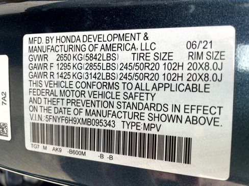 Certified 2021 Honda Pilot Touring image 25