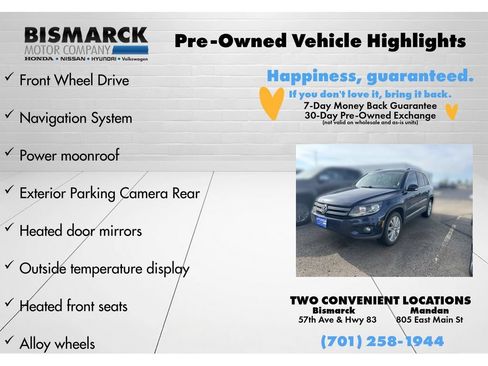 Used 2015 Volkswagen Tiguan SEL FWD image 8