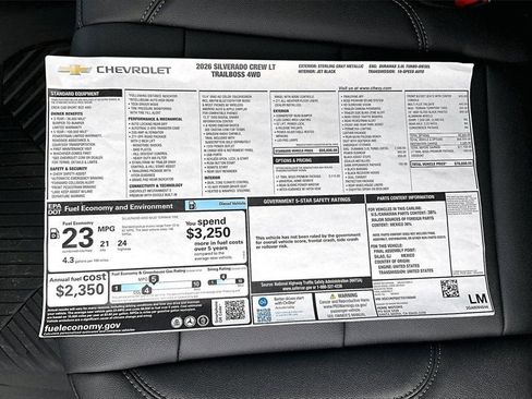 New 2026 Chevrolet Silverado 1500 LT Trail Boss w/ LT Trail Boss Premium Package image 14