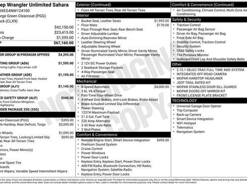 Used 2022 Jeep Wrangler Unlimited Sahara AWD/4WD image 70