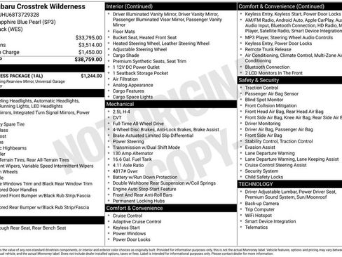 New 2026 Subaru Crosstrek 2.5i Wilderness w/ Wilderness Package AWD/4WD image 33