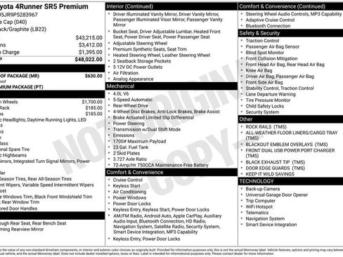 Used 2023 Toyota 4Runner SR5 Premium w/ Moonroof Package RWD image 34