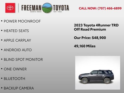 Used 2023 Toyota 4Runner TRD Off-Road Premium w/ Moonroof Package AWD/4WD image 9