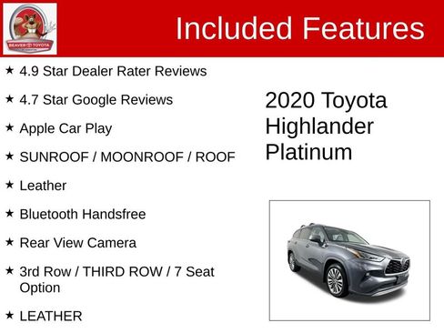 Used 2020 Toyota Highlander Platinum AWD/4WD image 4