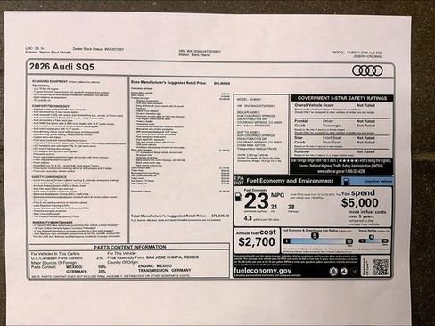 New 2026 Audi SQ5 Prestige AWD/4WD image 12