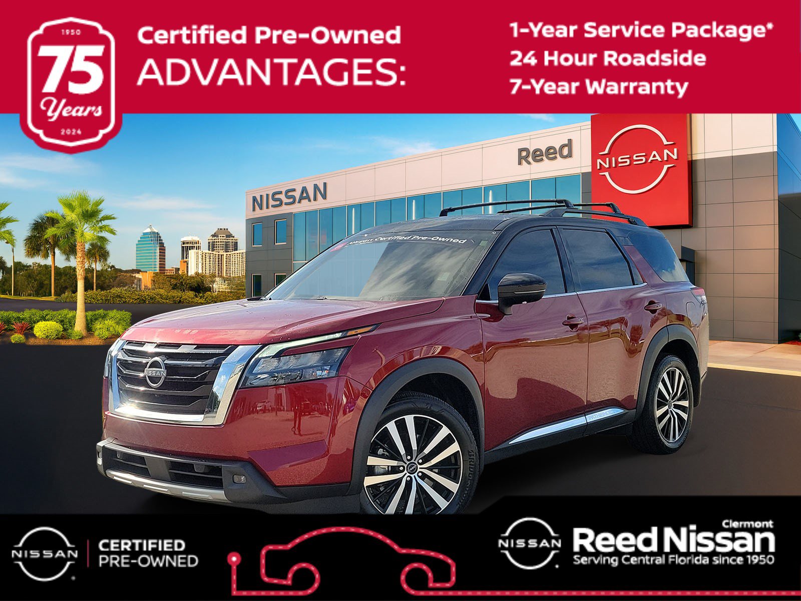 Certified 2025 Nissan Pathfinder Platinum w/ Cargo Package AWD/4WD image 1