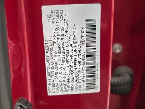 Used 2022 Honda Ridgeline RTL-E image 39