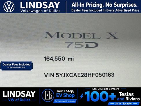 Used 2017 Tesla Model X 75D AWD/4WD image 27
