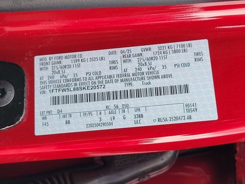 New 2025 Ford F150 Lariat w/ Equipment Group 501A Mid image 13