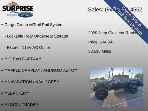 Used 2020 Jeep Gladiator Rubicon AWD/4WD image 22