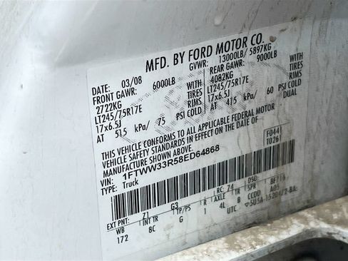 Used 2008 Ford F350 Lariat AWD/4WD image 9