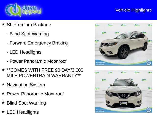 Used 2016 Nissan Rogue SL w/ SL Premium Package AWD/4WD image 12