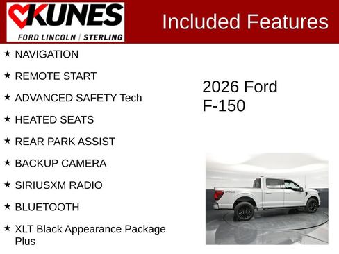 New 2026 Ford F150 XLT w/ Equipment Group 302A MID AWD/4WD image 3