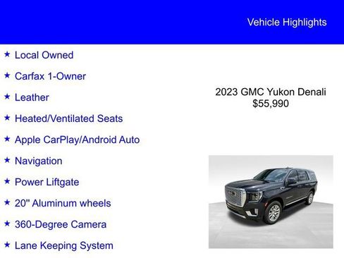 Used 2023 GMC Yukon Denali RWD image 2