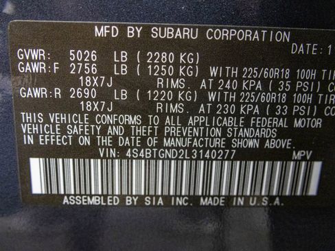 Used 2020 Subaru Outback Limited XT w/ Popular Package #2 image 56