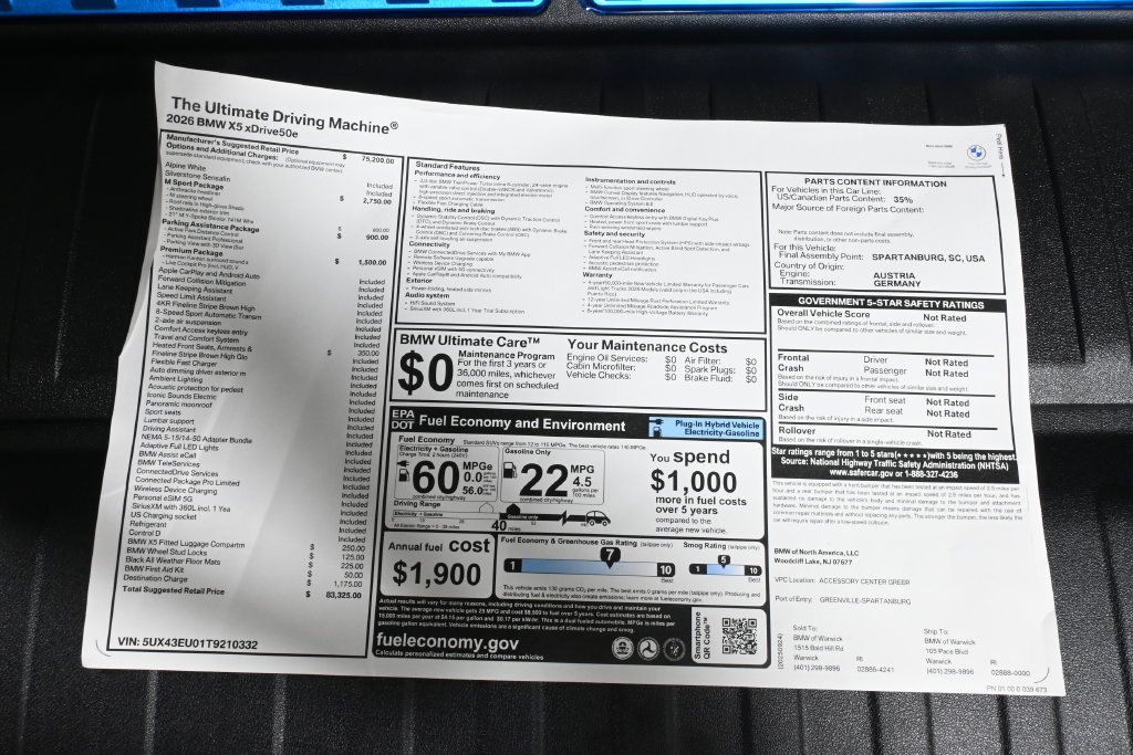 Used 2026 BMW X5 xDrive50e w/ M Sport Package AWD/4WD image 39