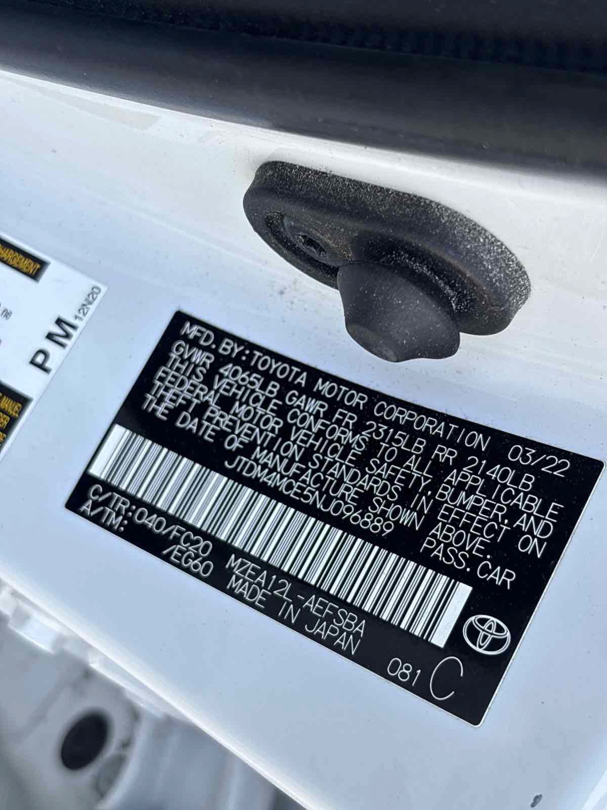 Used 2022 Toyota Corolla SE w/ Carpet Mat Package (TMS) FWD image 26