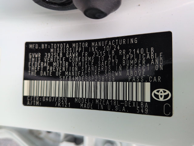 Certified 2025 Toyota Corolla LE FWD image 14