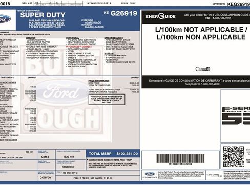 Certified 2019 Ford F450 Platinum w/ Platinum Ultimate Package image 6