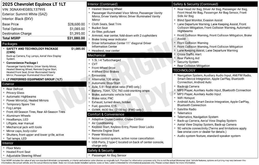 Used 2025 Chevrolet Equinox LT w/ Safety and Technology Package FWD image 35