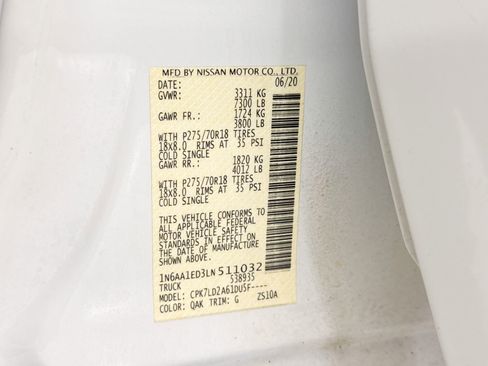 Used 2020 Nissan Titan PRO-4X w/ Pro-4x Convenience Package image 38