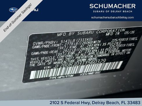 New 2026 Subaru Outback Touring XT AWD/4WD image 12