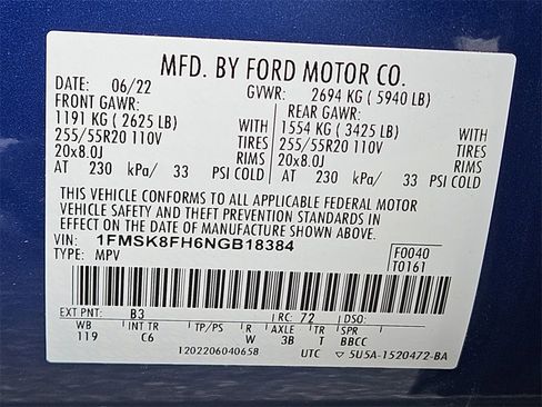 Used 2022 Ford Explorer Limited w/ Equipment Group 301A image 29