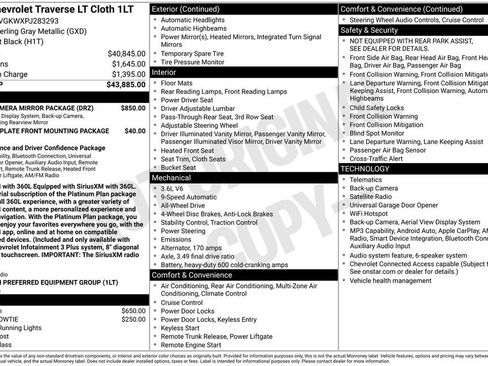 Certified 2023 Chevrolet Traverse LT w/ Rear Camera Mirror Package AWD/4WD image 2
