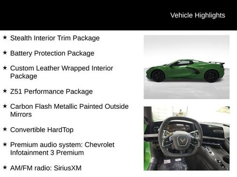 New 2026 Chevrolet Corvette Stingray Premium Conv w/ Z51 Performance Package image 17