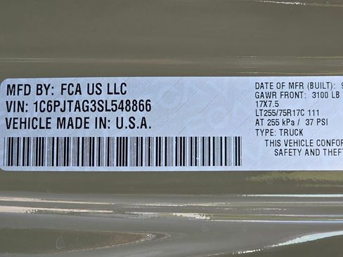 New 2025 Jeep Gladiator Sport image 43