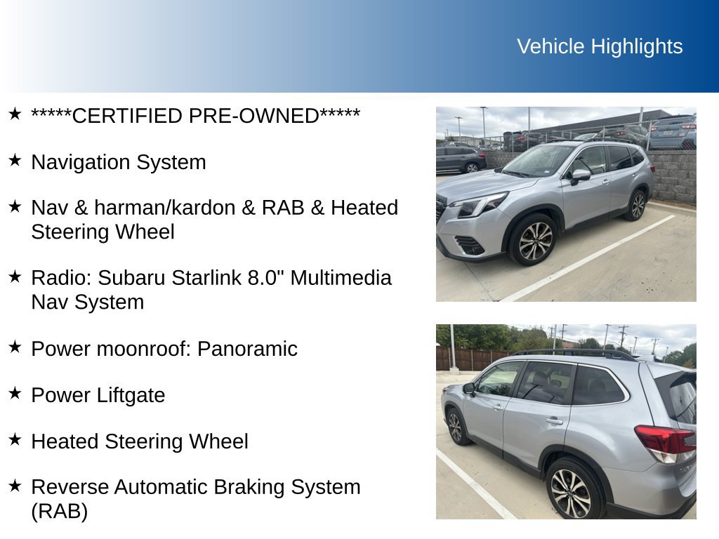 Certified 2023 Subaru Forester Limited AWD/4WD image 5