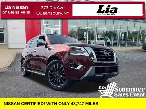 Certified 2023 Nissan Armada Platinum w/ Captain's Chairs Package AWD/4WD image 1