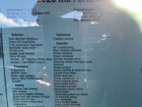 Certified 2020 Kia Forte LXS image 38