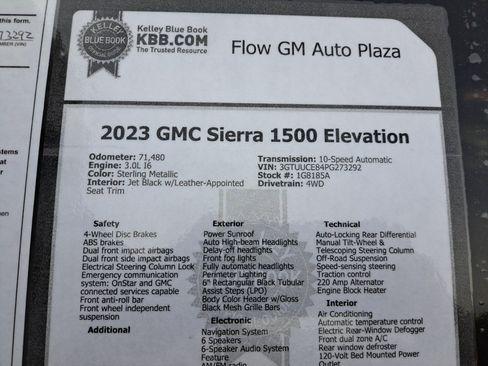 Used 2023 GMC Sierra 1500 Elevation w/ Elevation Premium Package AWD/4WD image 35
