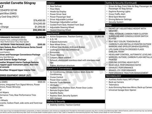 Used 2023 Chevrolet Corvette Stingray Premium Cpe w/ Z51 Performance Package image 30