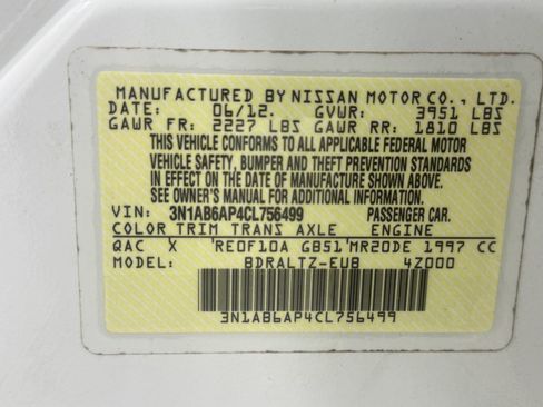 Used 2012 Nissan Sentra 2.0 S w/ Convenience Pkg image 39