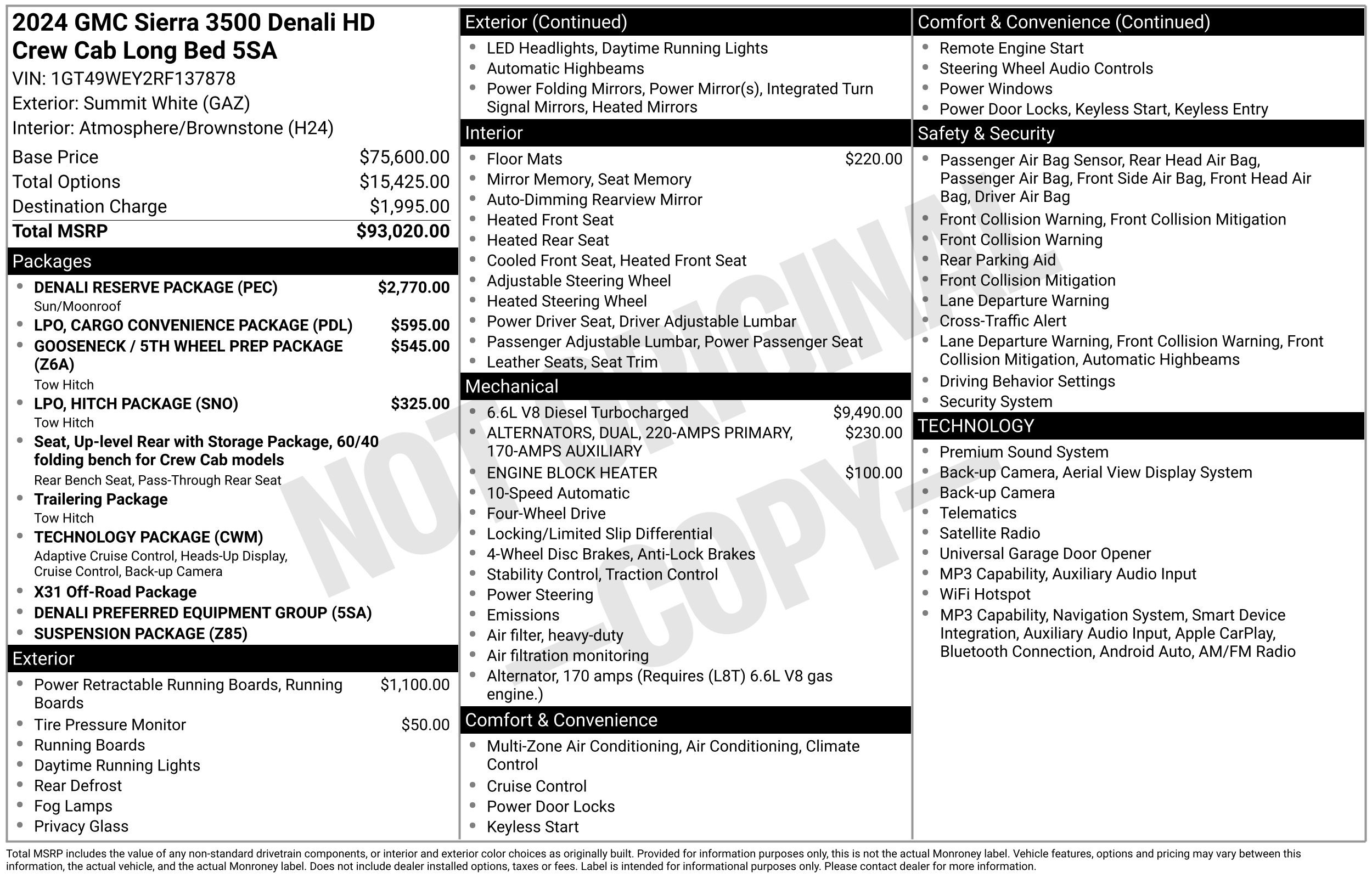 Used 2024 GMC Sierra 3500 Denali w/ Denali Reserve Package AWD/4WD image 2