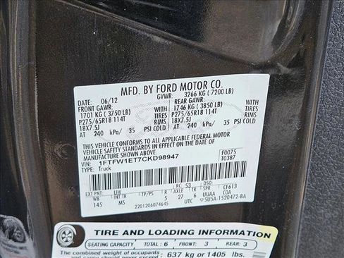 Used 2012 Ford F150 XLT w/ XLT Chrome Pkg image 25