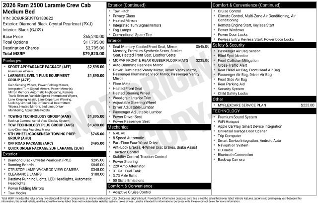 Used 2026 RAM 2500 Laramie w/ Sport Appearance Package AWD/4WD image 47